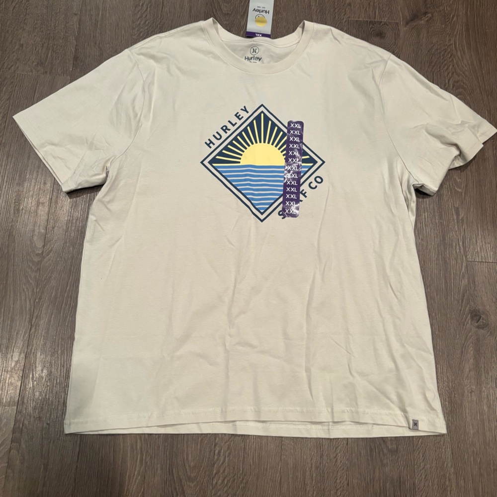 Hurley Men's Beige Surf Graphic Tee - Picture 2 of 6